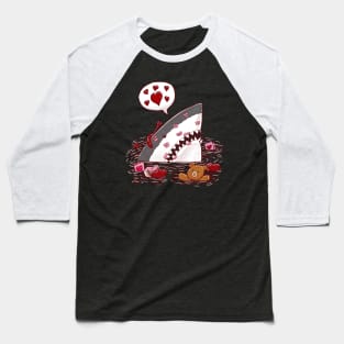 The Valentines Day Shark Baseball T-Shirt